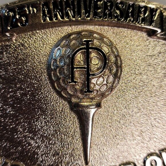 Vintage API Golf Belt Buckle Silver 25TH Anniversary Woodward, OK 1967-1992 - Picture 7 of 11